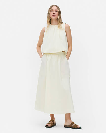 The Edit High Waisted Midi Skirt