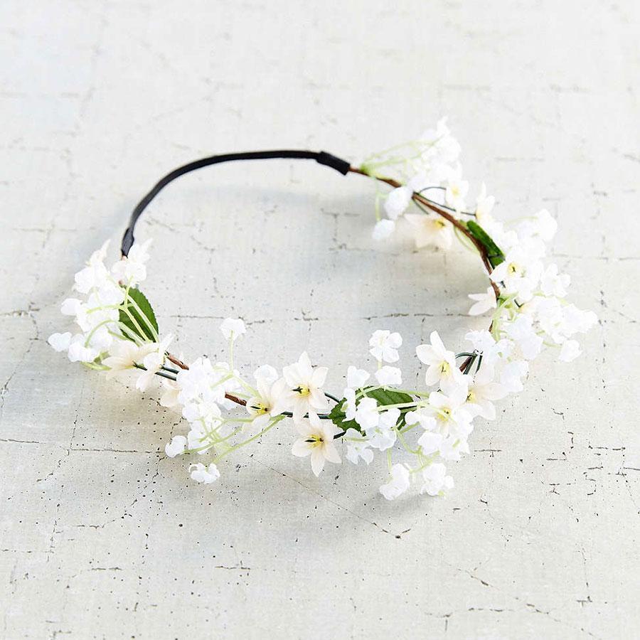Golden flower headband