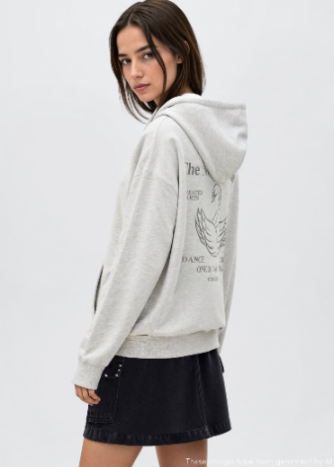 Metallic Print Sweatshirt