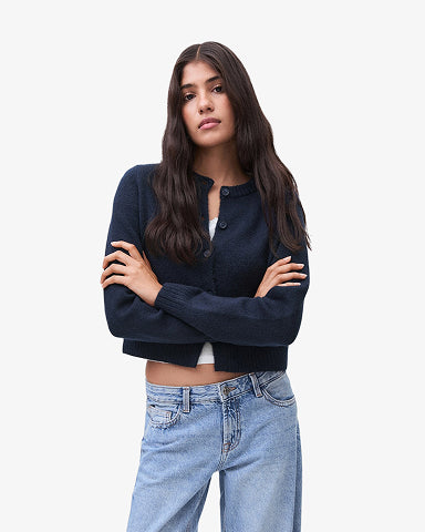 Buttoned Wool Cardigan