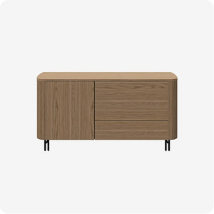 Sideboard with drop-down section