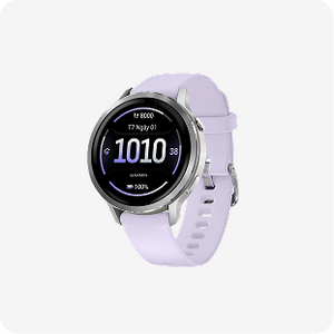Garmin - Venu® 4 - 41mm - シルバー、ペリウィンクルシリコンバンド