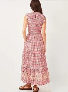 Greta Gingham Maxi Dress Red