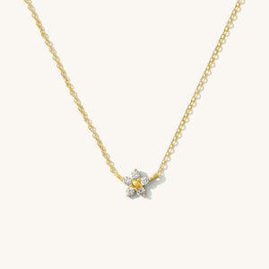 Dainty Flower CZ Necklace